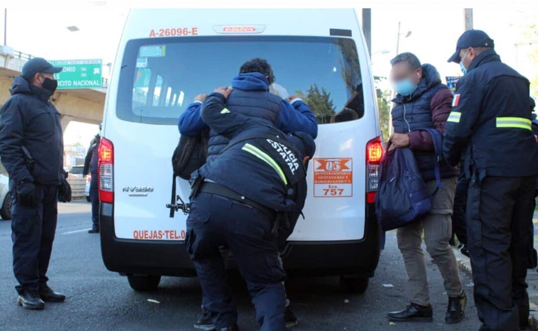 Realizan operativo de seguridad para evitar robo a pasajeros en Edomex Foto: Especial 