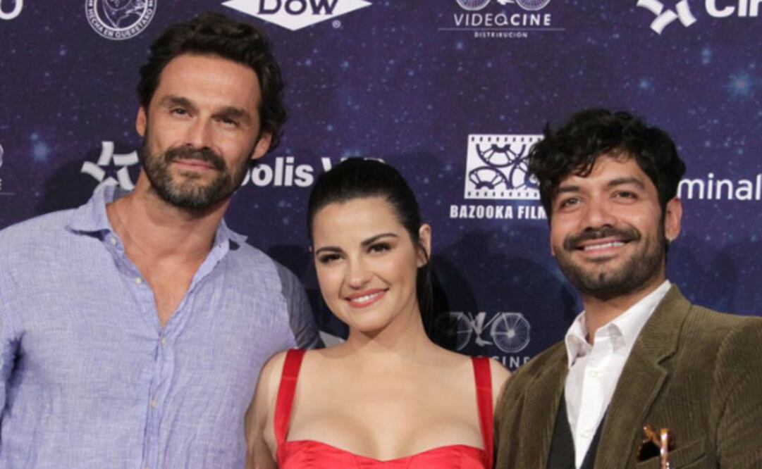 Iván Sánchez, Maite Perroni y Christian Vázquez actuaron en "Dibujando el cielo" FOTO: CARLOS MEJÍA / EL UNIVERSAL