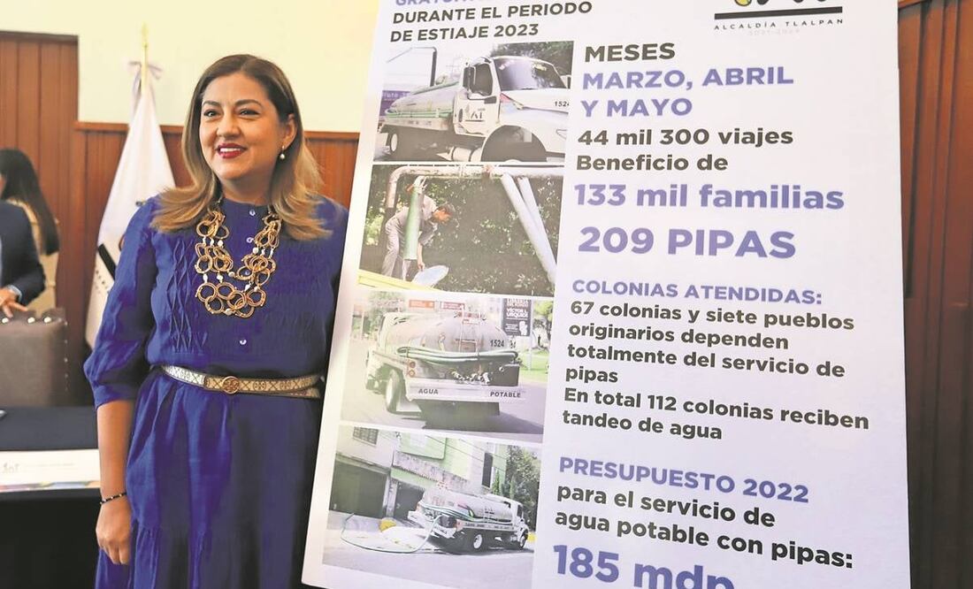 Alfa González detalló que las zonas que serán beneficiadas con el transporte gratuito de agua con pipas son Ajusco Medio, Topilejo, San Andrés, Héroes de Padierna, Miguel Hidalgo y Lomas Altas de Padierna.