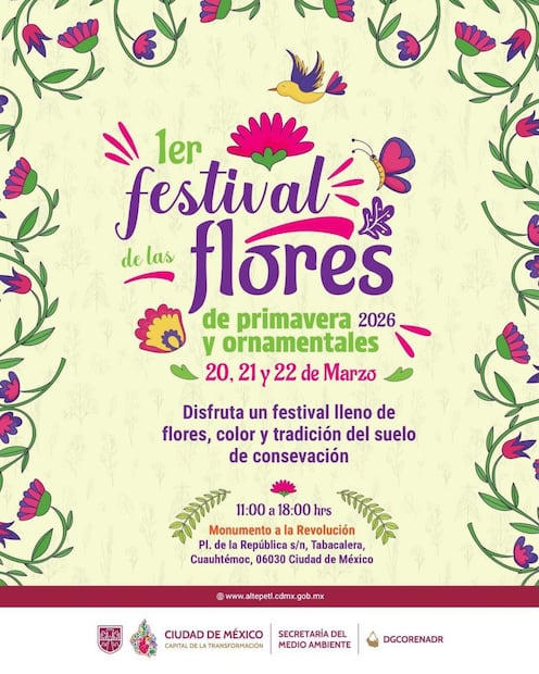 CDMX se prepara para el Primer Festival de las Flores 2026. Imagen ilustrativa Foto: especial