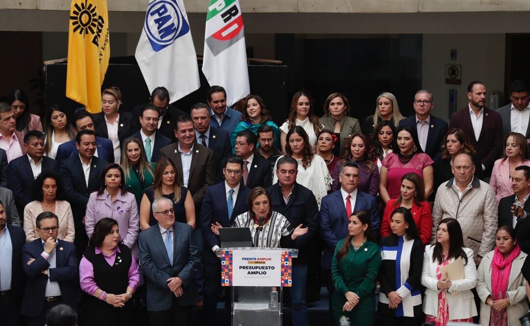 Xóchitl Gálvez presentó ante PAN, PRI y PRD "El presupuesto para todos". Foto: Diego Simón Sánchez / EL UNIVERSAL