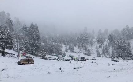 Autoridades piden a turistas tomar precauciones por caída nieve en el Nevado de Toluca