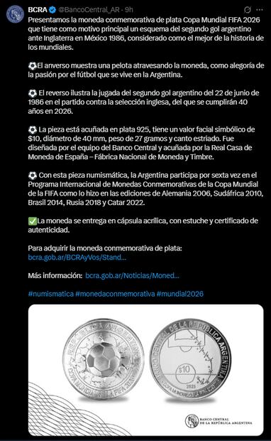 Su valor alcanza los $235.000. Foto: Banco Central de la República Argentina