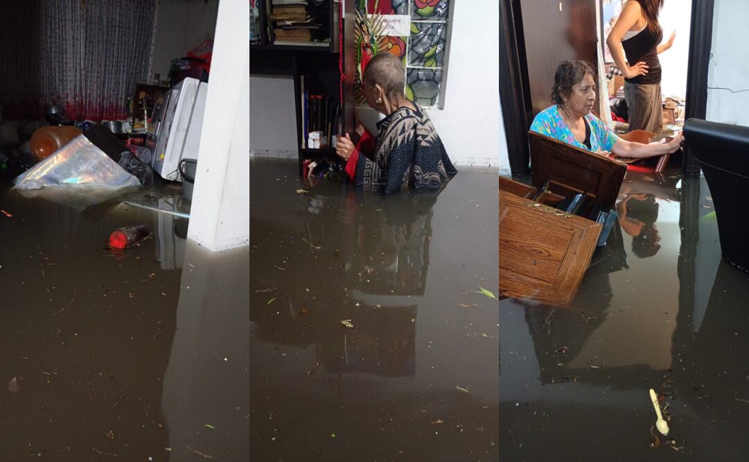Alcaldía Iztapalapa sufre severos encharcamientos tras fuertes lluvias. Foto: Especial.