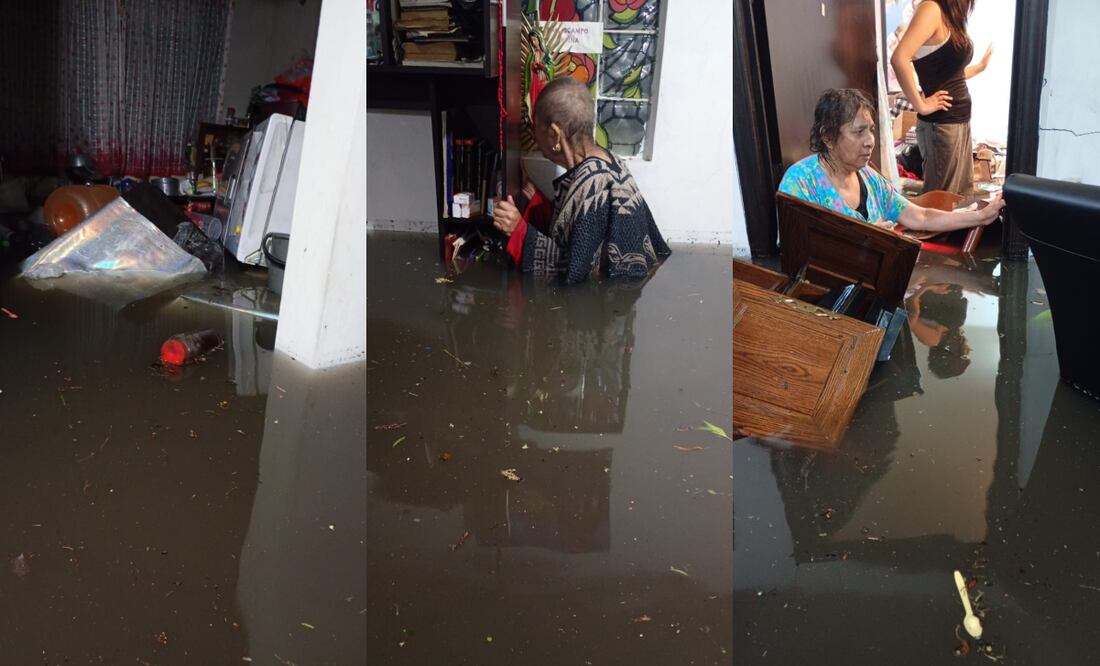 Alcaldía Iztapalapa sufre severos encharcamientos tras fuertes lluvias. Foto: Especial.