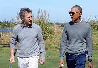 Obama y Macri mezclan política y golf en un encuentro en Argentina