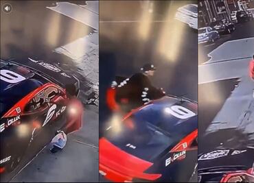 Sujeto pinta en la calle auto del 'Loco' Arreola; el peleador de MMA estaba adentro