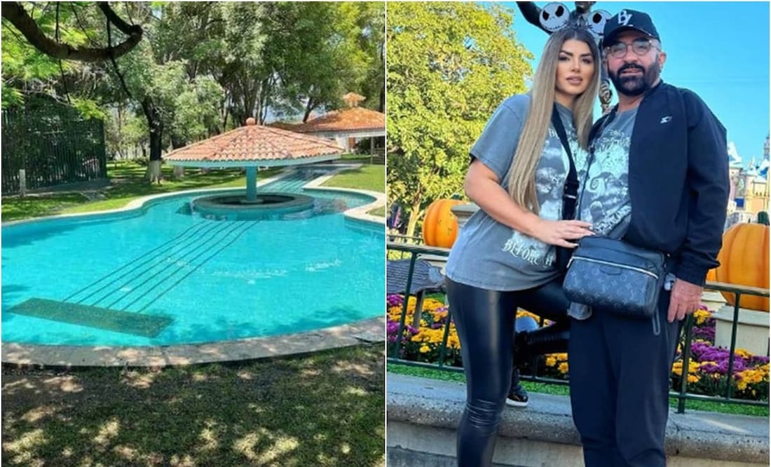 En la entrada se encuentran una imagen de Vicente Fernández y una bandera de México. Foto: Instagram