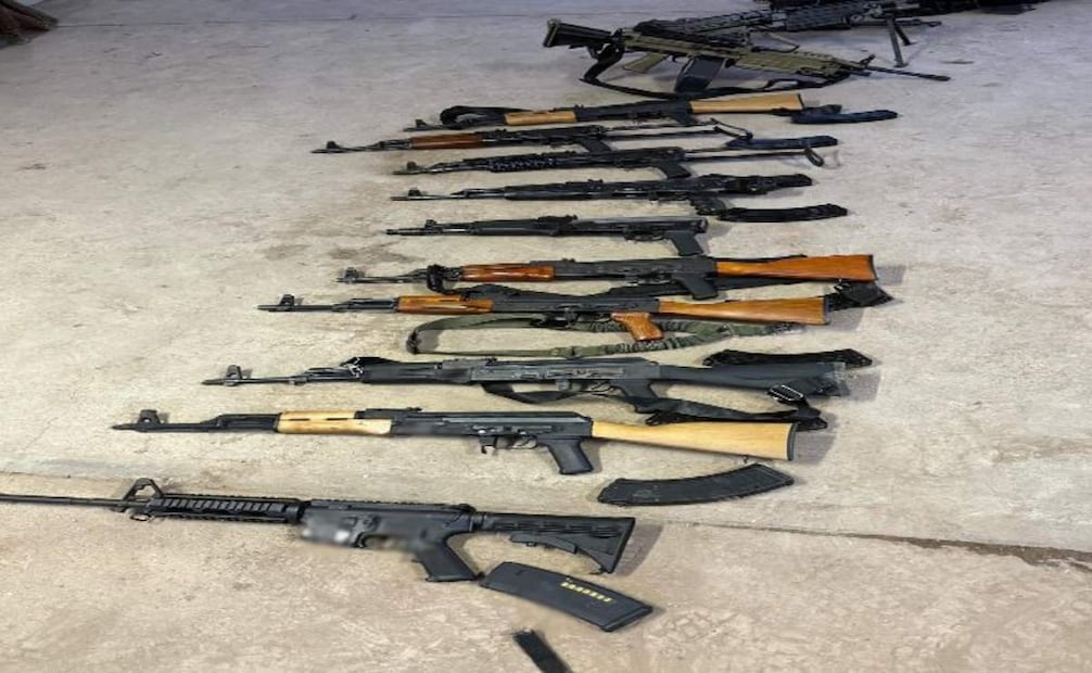Gabinete de Seguridad realiza cateos, aseguramientos de armas de fuego y distintos tipos de droga en siete entidades este 30 de diciembre de 2025. Foto: Especial