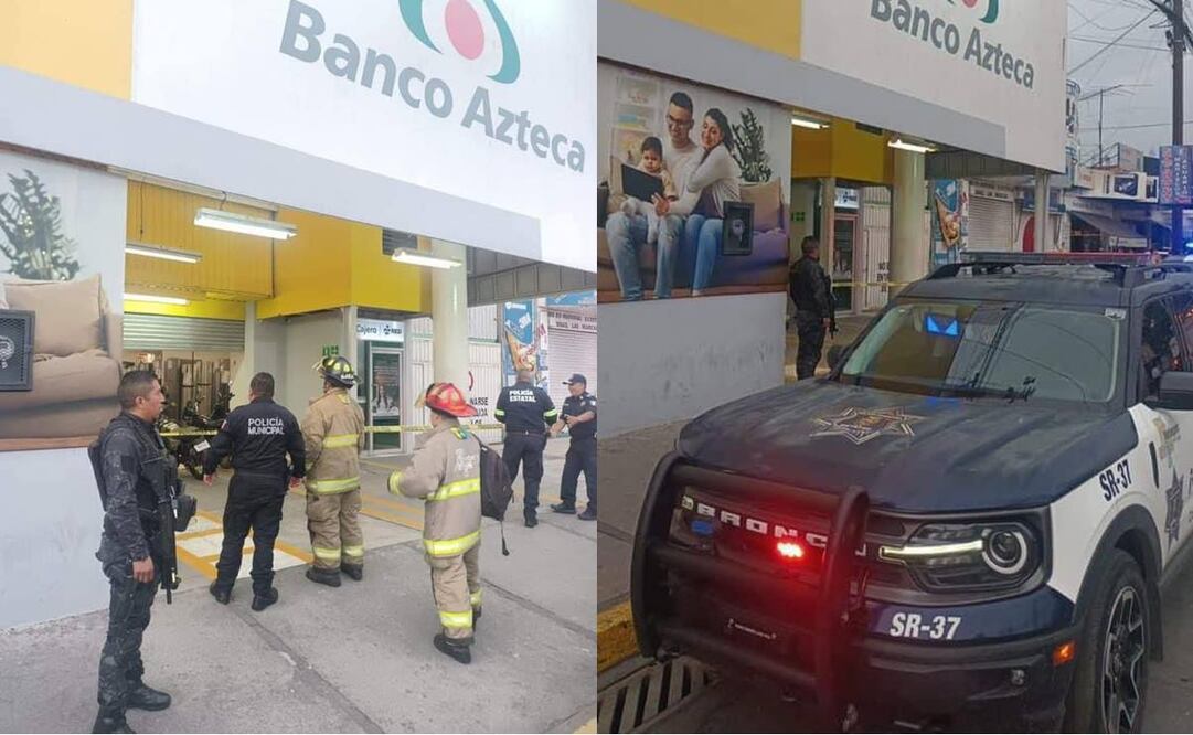 Elementos de la Secretaría de Seguridad estatal y la policía de Metepec detuvieron a un hombre que intentó asaltar una tienda departamental en Metepec. Fotos: Especiales