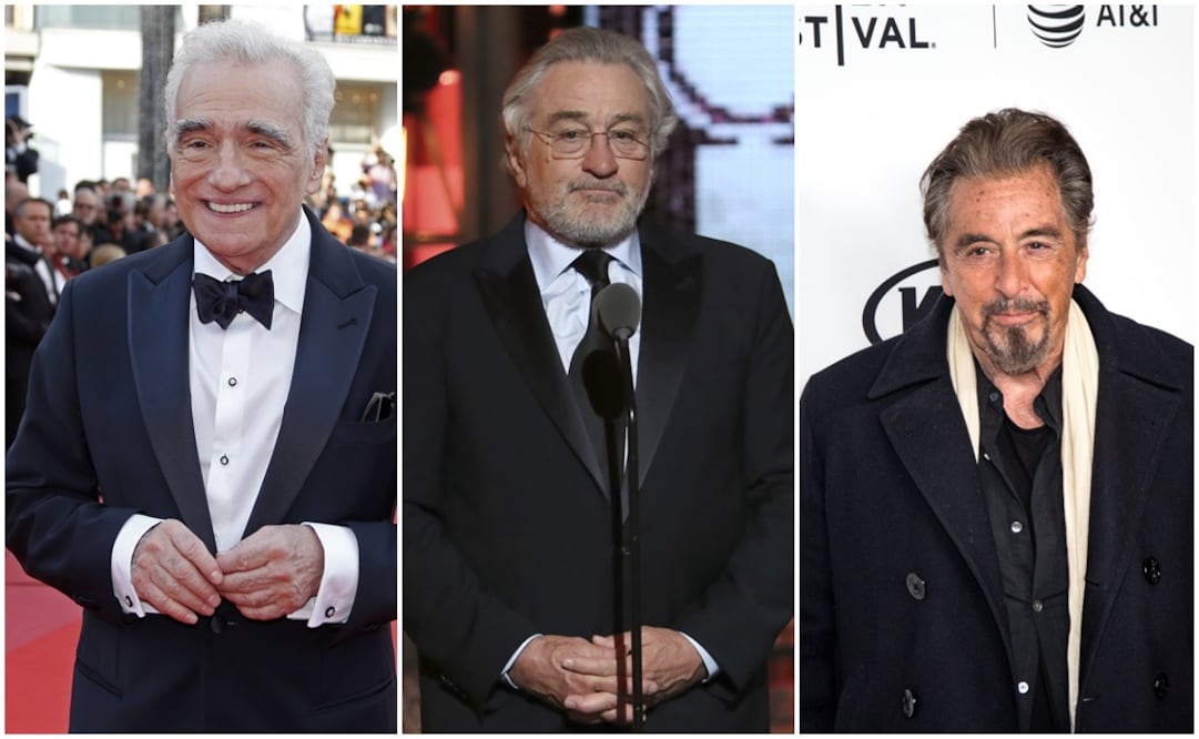 Martin Scorsese, Robert De Niro y Al Pacino Fotos: Reuters, AFP y EFE