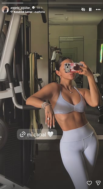 Ángela Aguilar se muestra en el gimnasio, dice que una mujer disciplinada.