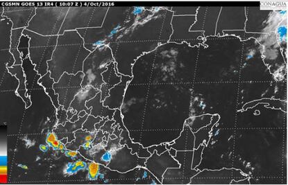 Frente frío ocasionará lluvias al norte del país