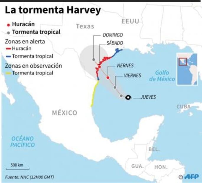 Tormenta Harvey podría convertirse en huracán