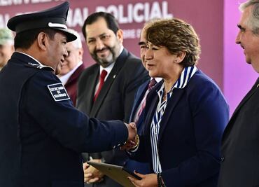 Delfina Gómez anuncia renivelación salarial para policías; pasará de 15 mil 446 a 17 mil 163 pesos