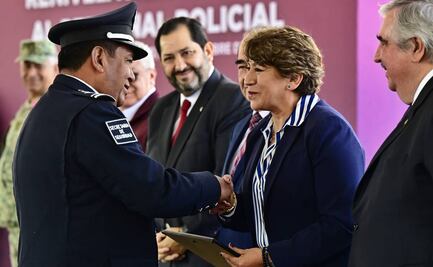 Delfina Gómez anuncia renivelación salarial para policías; pasará de 15 mil 446 a 17 mil 163 pesos