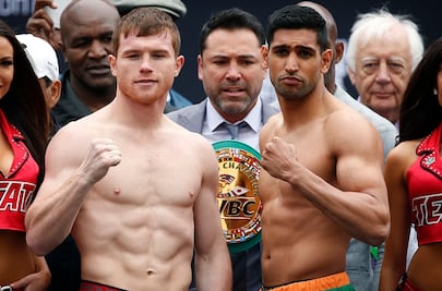 “Canelo” y Khan, en peso para pelea en Las Vegas