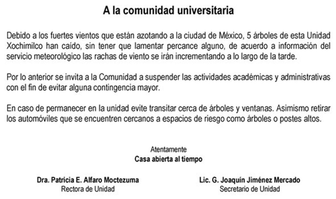 Foto: Tomada del portal de la UAM Xochimilco