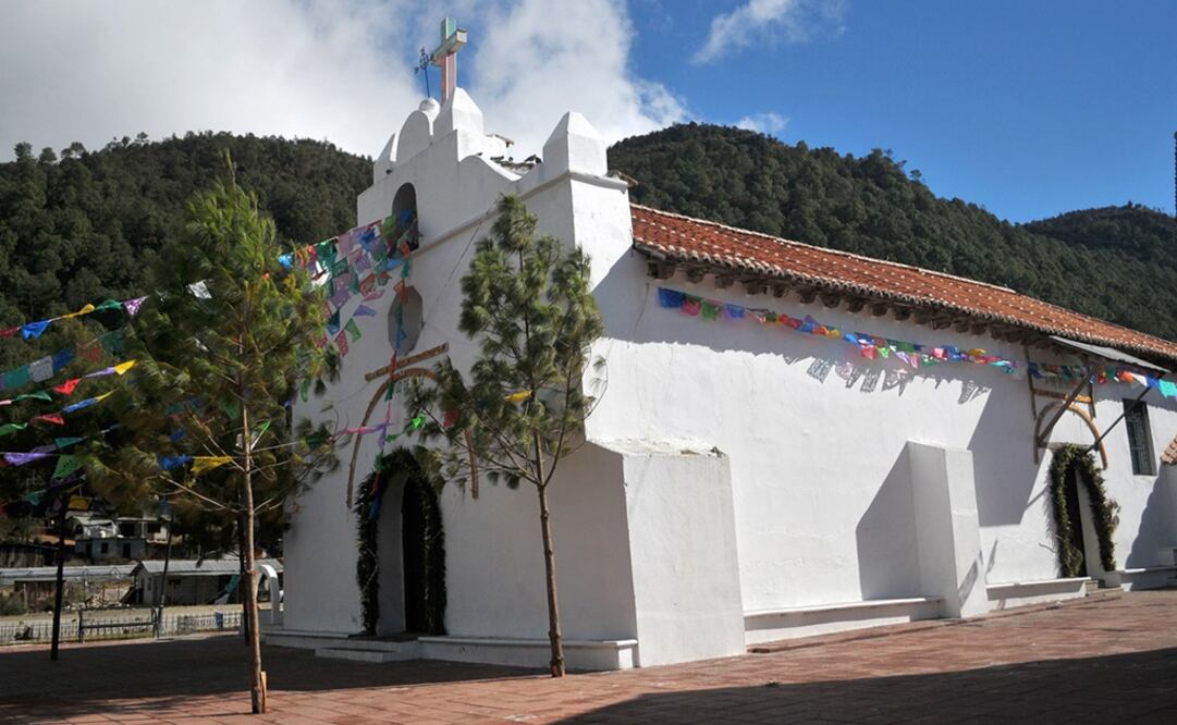 El Templo de San Sebastián, Zinacantán, fue uno de los bienes restaurados. Foto: INAH