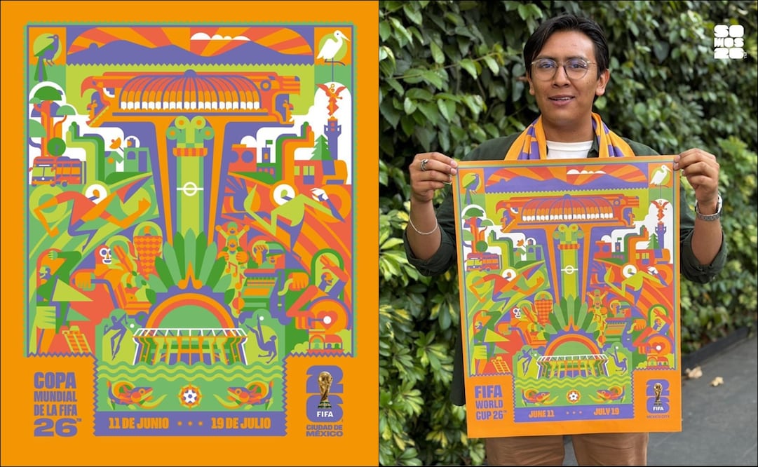 Este es el póster oficial de la Ciudad de México para el Mundial 2026 / Fotos: Especiales