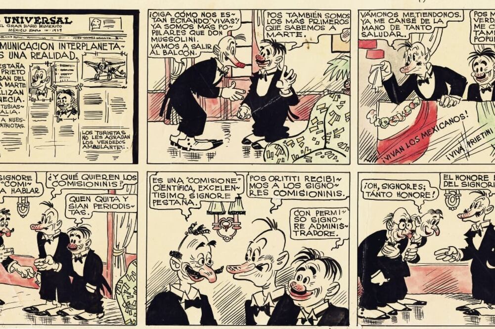 Primera caricatura en las páginas de EL UNIVERSAL; fue publicada el domingo 22 de octubre de 1916. (FOTOS: ARCHIVO EL UNIVERSAL Y AGUSTÍN SÁNCHEZ)