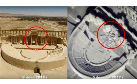 Imágenes de drones muestran nuevos daños en Palmira 