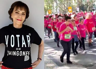 Pati Chapoy confunde a mujeres que vestían de rosa en una carrera con simpatizantes de Xóchitl Gálvez