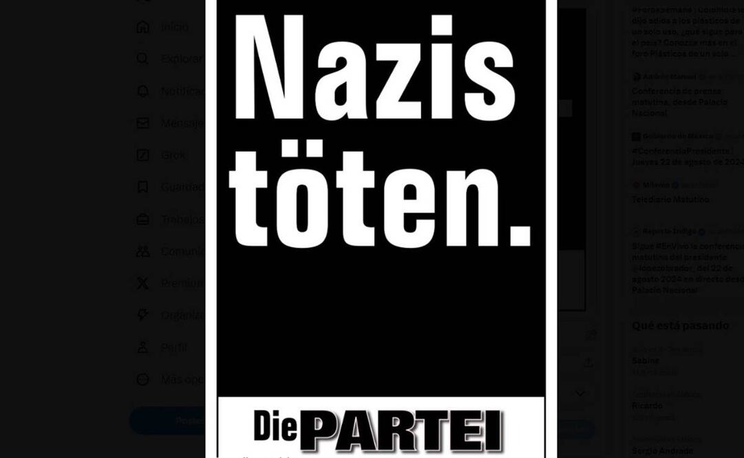 En septiembre celebrarán elecciones en Sajonia y la ultraderechista Alternativa para Alemania parte como favorito, según las encuestas que le atribuyen cerca de un tercio de la intención de voto. Foto: @DiePARTEI