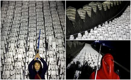 Tropas imperiales de "Star Wars" 'invaden' la Gran Muralla