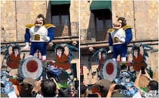 Carro alegórico de Dragon Ball sorprende en carnaval de Morelia; video causa furor en TikTok