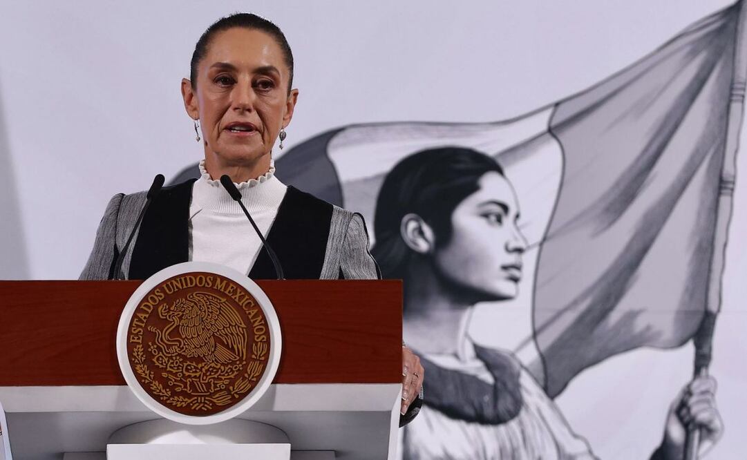 Claudia Sheinbaum, presidenta de México, durante la mañanera del 25 de febrero del 2025. Foto: Berenice Fregoso / EL UNIVERSAL