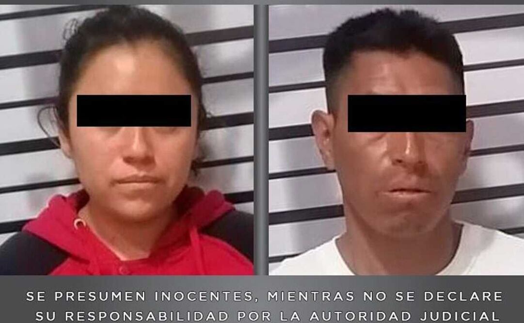 María Lucila “N”, madre de la pequeña y Javier “N”, al parecer colocaron a la pequeña en el tinaco. Foto: Especial