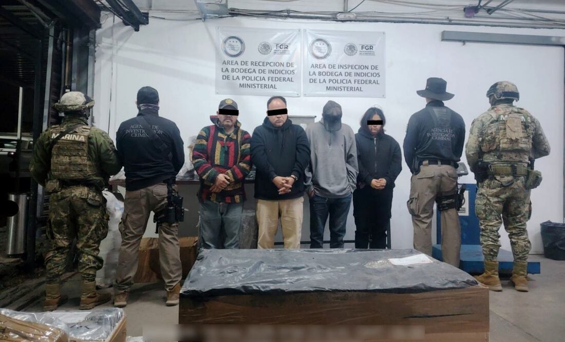 Caen 9 integrantes de célula dedicada a modificar vehículos para traficar drogas en Jalisco (14/11/2025). Foto: Especial