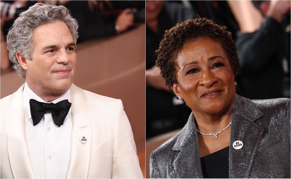 Mark Ruffalo y Wanda Sykes en la alfombra roja de los Globos de Oro 2026. (11/01/26) Fotos: AP