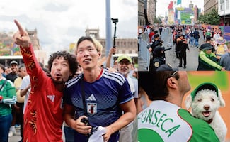 Los japoneses son arropados durante el FIFA Fan Fest