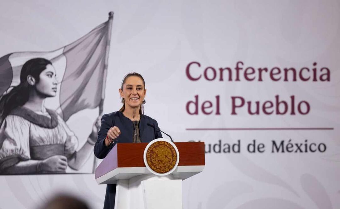 Claudia Sheinbaum, presidenta de México, durante la mañanera del 6 de noviembre del 2025. Foto: Presidencia