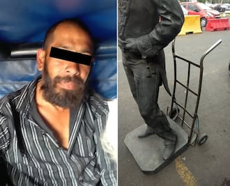 Detienen a hombre por intentar robar estatua en Paseo de la Reforma