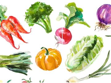 Verduras y frutas de abril