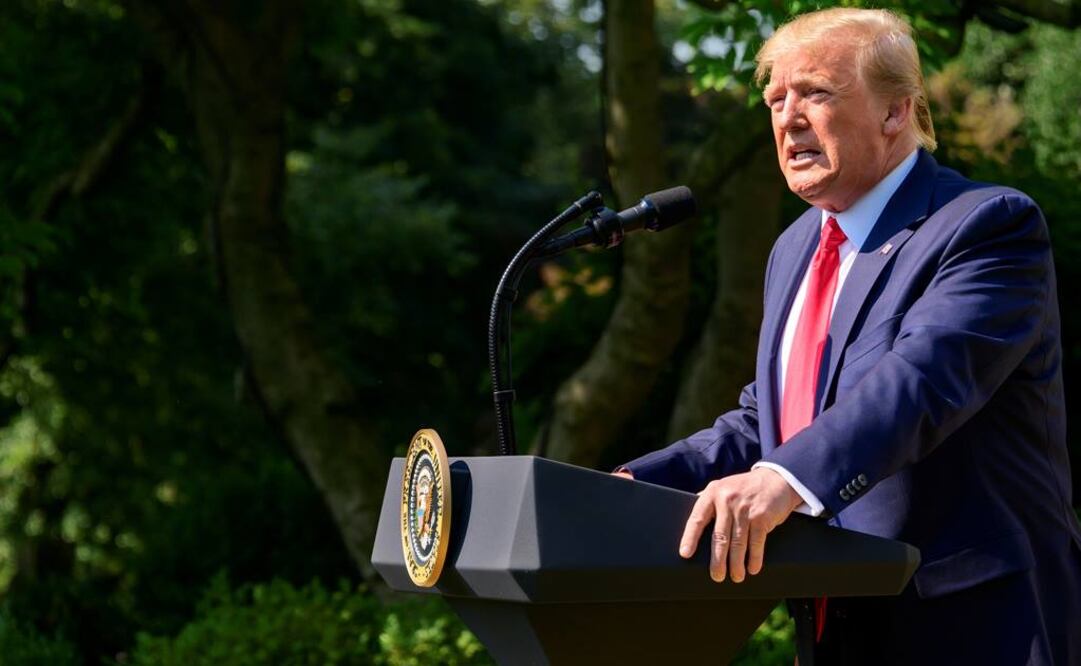 Donald Trump, presidente de Estados Unidos desde la Casa Blanca  (Foto: EFE)