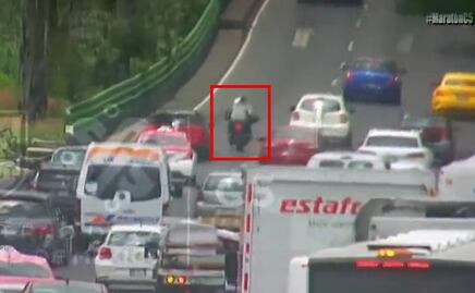 SSC sigue ruta de asaltantes en moto por el C5; los captura en Indios Verdes 