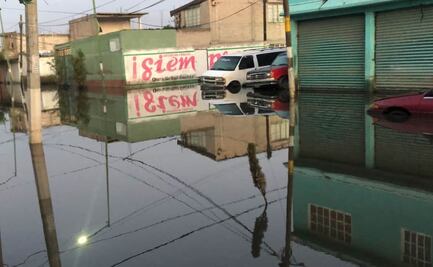 Calles de Chalco amanecen inundadas por lluvias del lunes