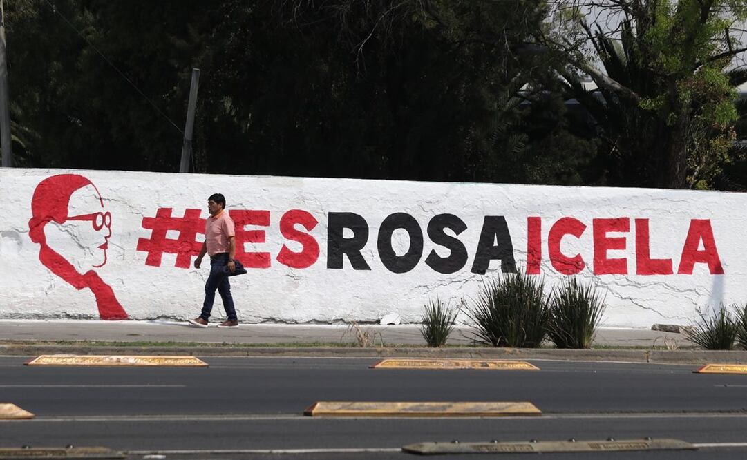 Aparecen bardas pintadas con la frase #EsRosaIcela, en Avenida Eduardo Molina de la Alcaldia Venustiano Carranza, cerca del Palacio Legislativo de San Lázaro. Foto: Carlos Mejía EL UNIVERSAL