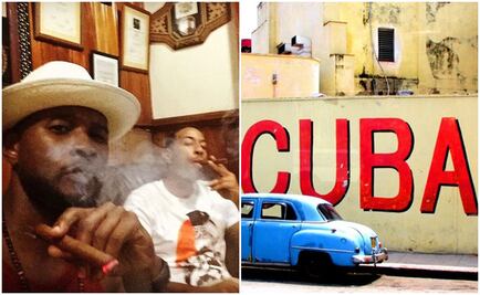 Usher disfruta de habanos y café en Cuba