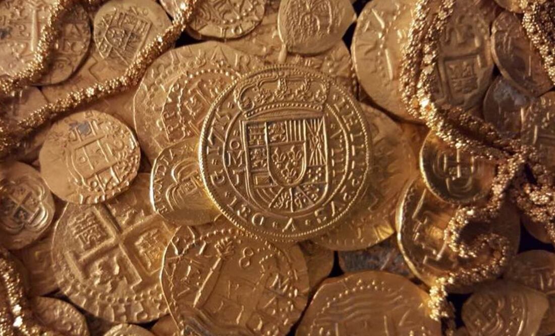 Recientemente fueron encontradas decenas de monedas de oro y una cadena del mismo metal de 12 metros de largo que viajaban en un galeón español que naufragó en 1715. (FOTO: 1715 Fleet - Queens Jewels)