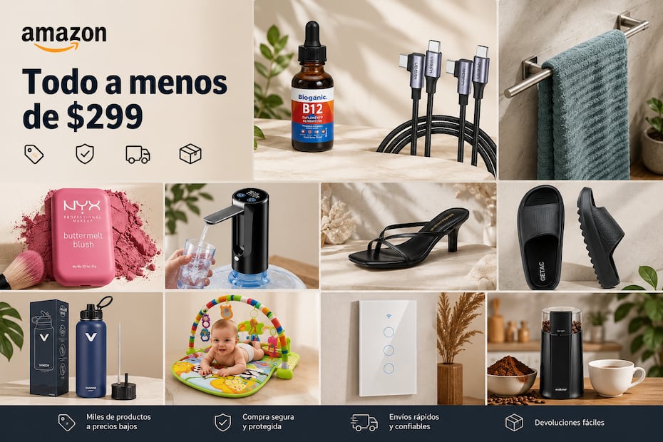Productos a menos de $299 en Amazon. Foto: Cortesía