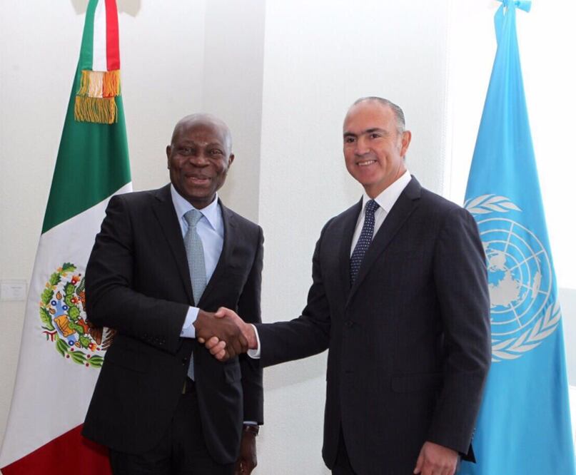 Gilbert Houngbo (left) and José Calzada Rovirosa (right) - Photo: Taken from Pepe Calzada Twitter account 