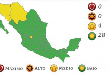 Semáforo Covid en México cierra el 2021 con 28 estados en verde