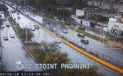 Reportan lluvias en zona oriente, centro y sur de la CDMX