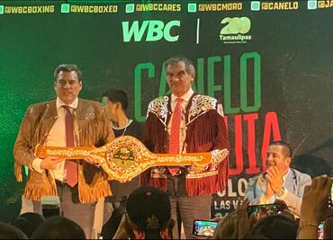 Mauricio Sulaimán presentó el ‘Cinturón Tamaulipas’ y aseguró que Canelo “tiene todo para perder”