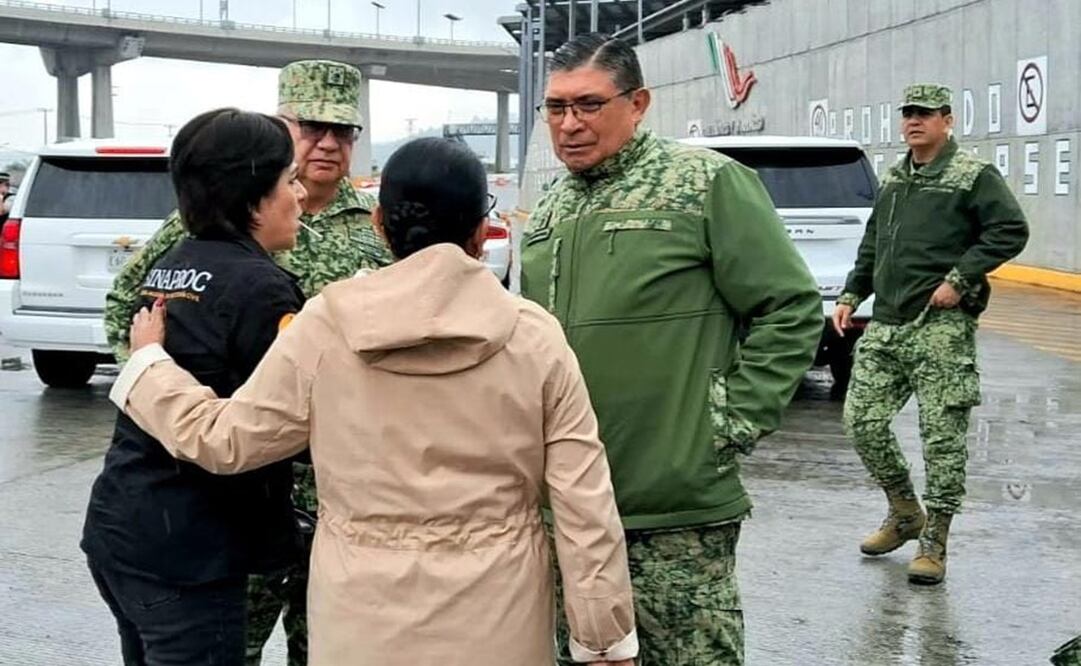 El Gabinete de Seguridad se trasladó a Acapulco por tierra para atender a los afectados por el huracán "Otis". Foto: Sedena